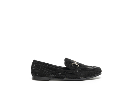 MOCASSINO STRASS CON FIBBIA CATENA
