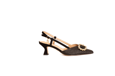 SANDALO SLINGBACK CON FIBBIA GIOIELLO