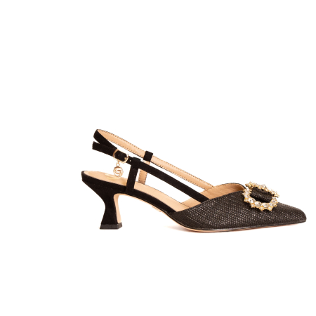 SANDALO SLINGBACK CON FIBBIA GIOIELLO