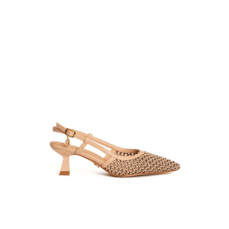 SANDALO SLINGBACK EFFETTO TRAFORATO