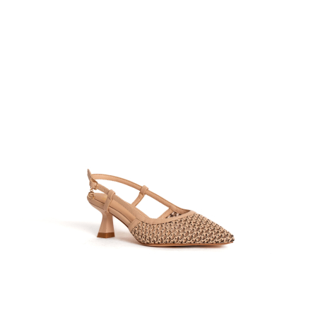 SANDALO SLINGBACK EFFETTO TRAFORATO