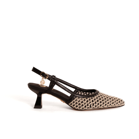 SANDALO SLINGBACK EFFETTO TRAFORATO