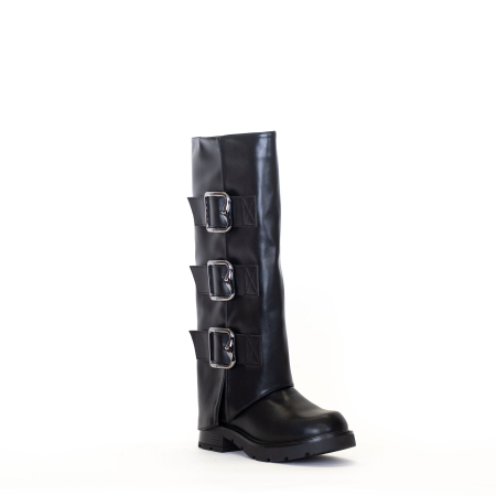 BIKER CON GAMBALE ALTO E GROSSE  FIBBIE