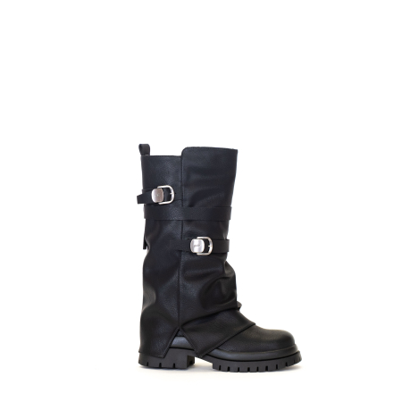 BIKER CON GAMBALE ALTO E CINTURINI