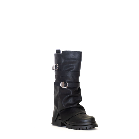 BIKER CON GAMBALE ALTO E CINTURINI