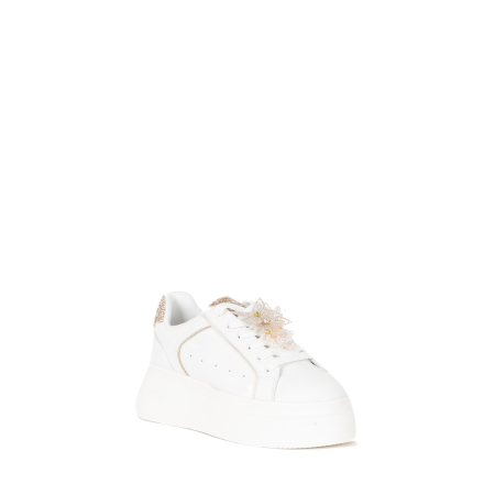 SNEAKERS CON TALLONETTA STRASS E ACCESSORI GIOIELLO