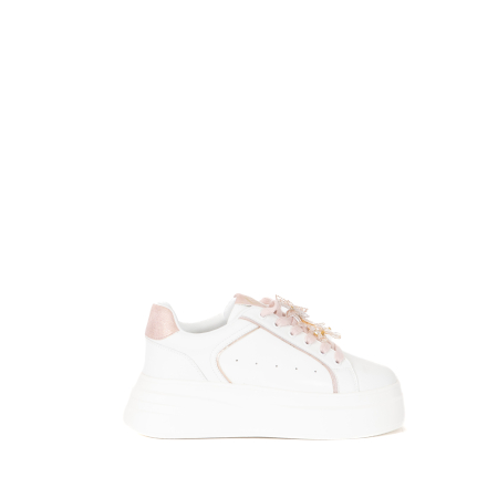 SNEAKERS CON TALLONETTA STRASS E ACCESSORI GIOIELLO