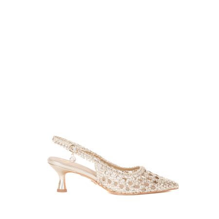 DECOLLETE SLINGBACK MULTICOLOR INTRECCIATA