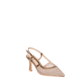 DECOLLETE SLINGBACK TRAFORATE FULL STRASS