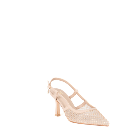 DECOLLETE SLINGBACK TRAFORATE FULL STRASS