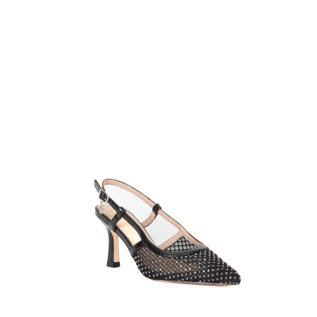 DECOLLETE SLINGBACK TRAFORATE FULL STRASS