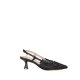 DECOLLETE SLINGBACK TRAFORATE FULL STRASS