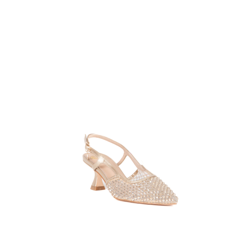 DECOLLETE SLINGBACK TRAFORATE FULL STRASS