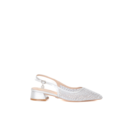 BALLERINA SLINGBACK TRAFORATA FULL STRASS