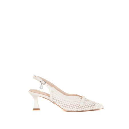 DECOLLETE SLINGBACK TRAFORATA CON DETTAGLIO