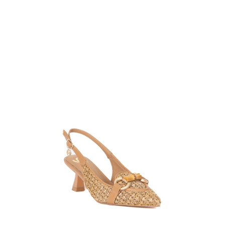 DECOLLETE SLINGBACK IN PAGLIA CON MORSETTO