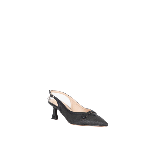 SLINGBACK INTRECCIATA CON MORSETTO
