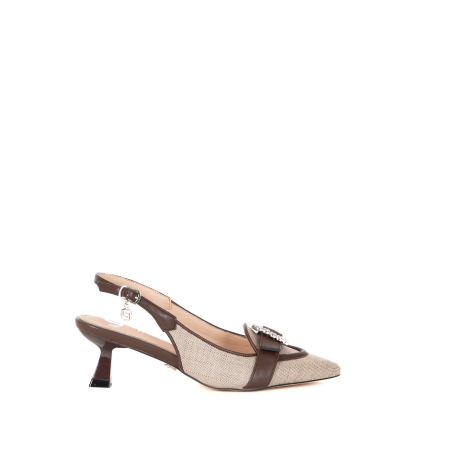 SLINGBACK INTRECCIATA CON FIBBIA GIOIELLO