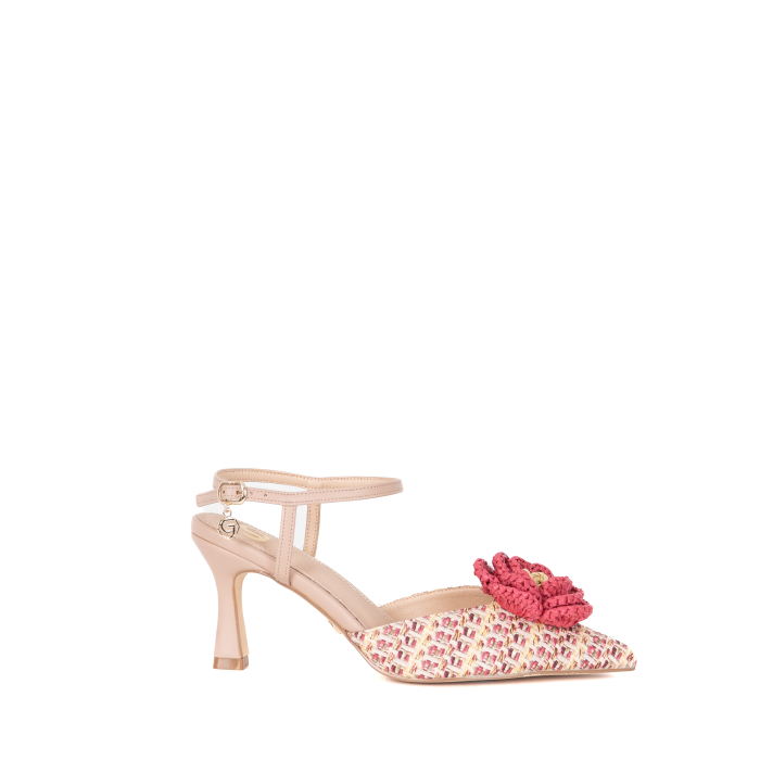 DECOLLETE SLINGBACK CON GRANDE FIORE CENTRALE