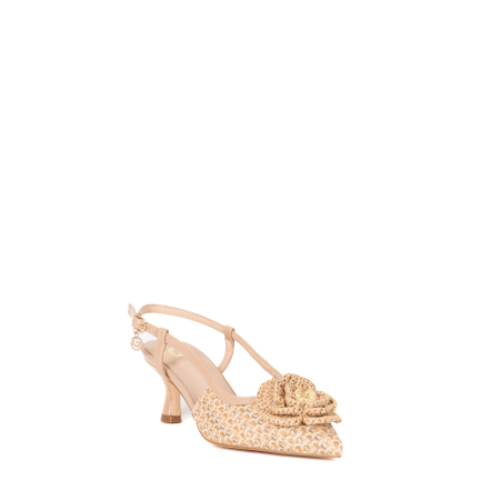 DECOLLETE SLINGBACK CON GRANDE FIORE CENTRALE