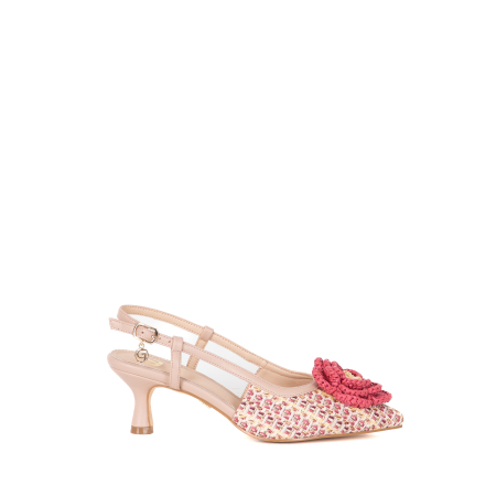 DECOLLETE SLINGBACK CON GRANDE FIORE CENTRALE