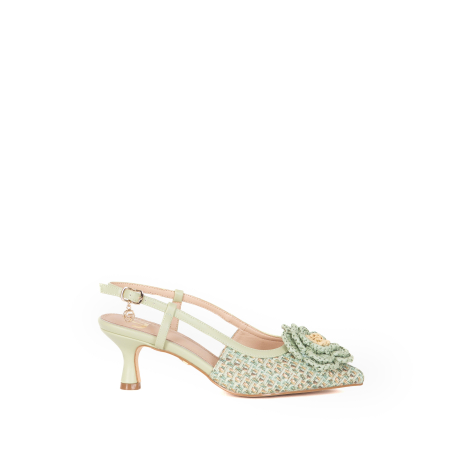 DECOLLETE SLINGBACK CON GRANDE FIORE CENTRALE