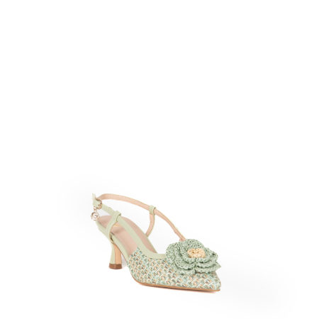 DECOLLETE SLINGBACK CON GRANDE FIORE CENTRALE