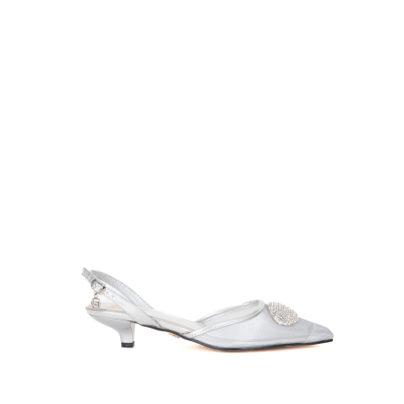 SANDALO SLINGBACK CON FIBBIA STRASS
