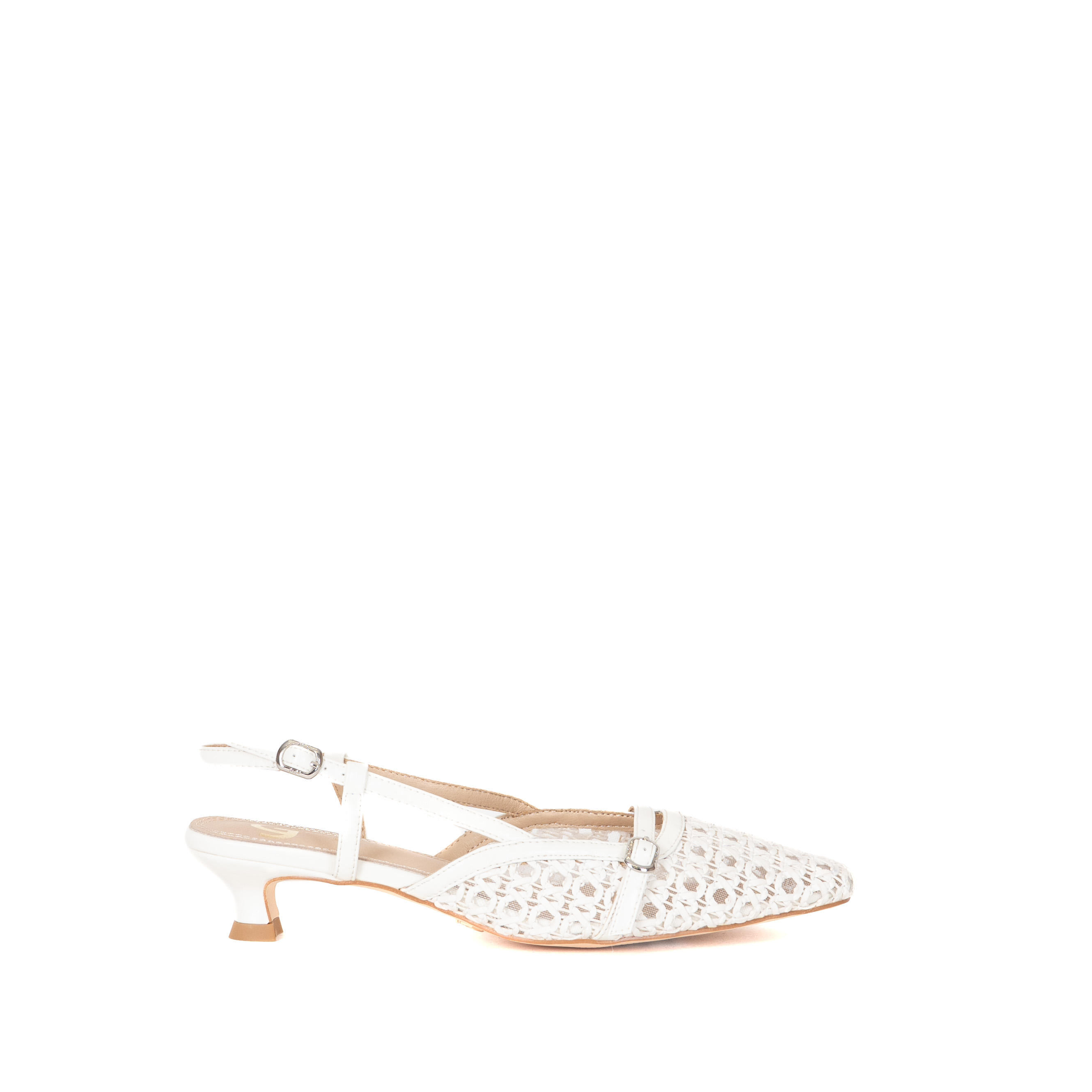 DECOLLETTE SLINGBACK TRAFORATA CON FIBBIETTA