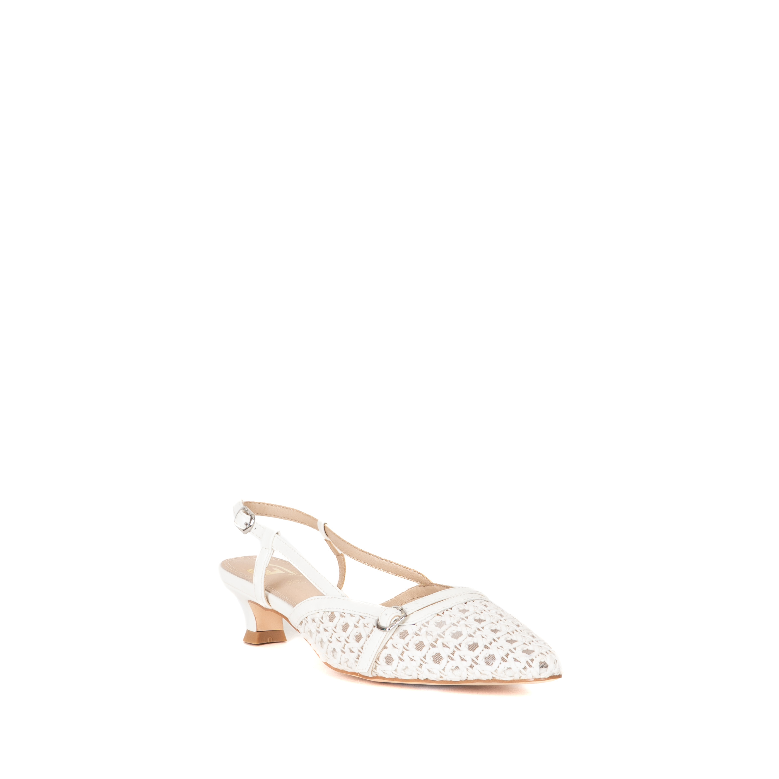 DECOLLETTE SLINGBACK TRAFORATA CON FIBBIETTA