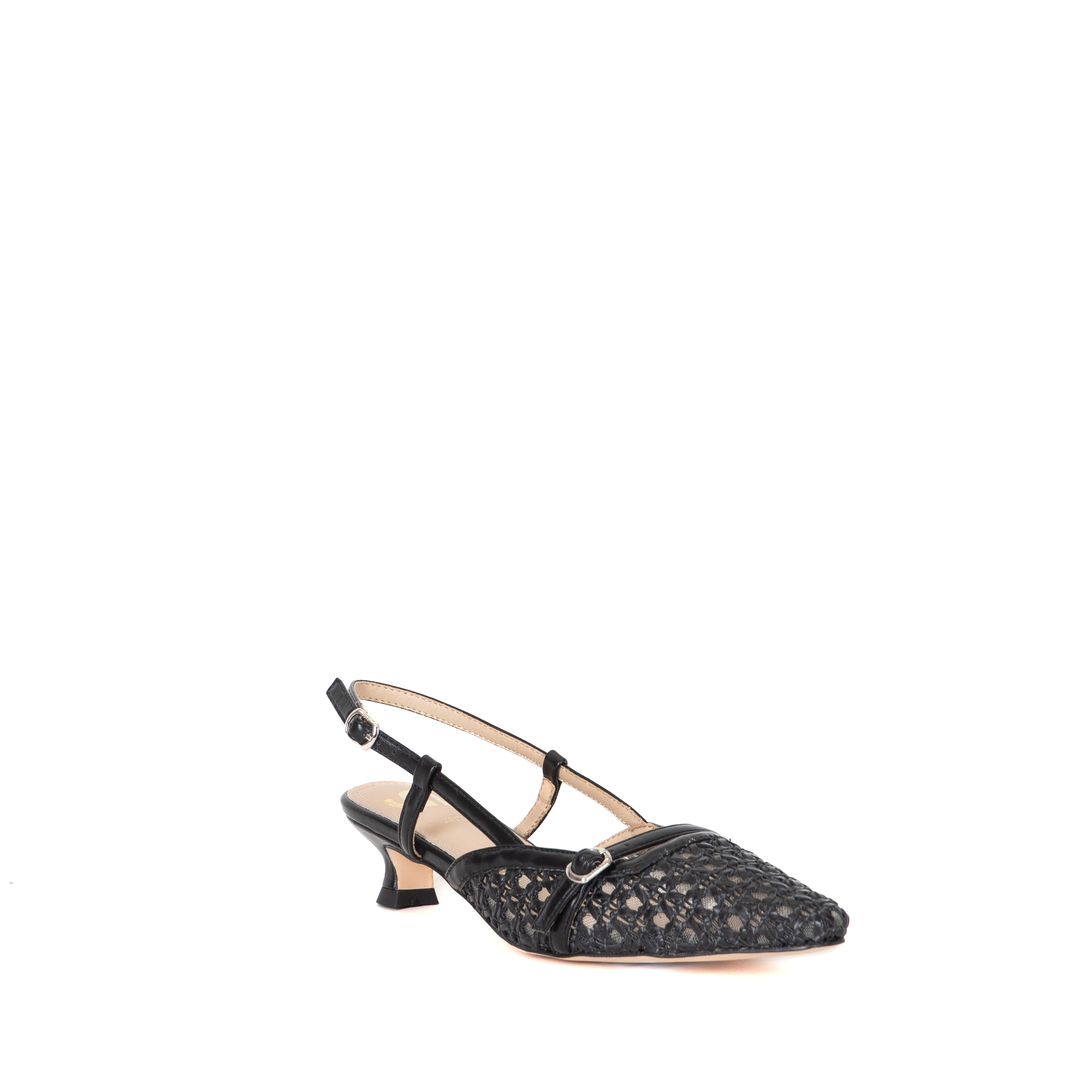 DECOLLETTE SLINGBACK TRAFORATA CON FIBBIETTA