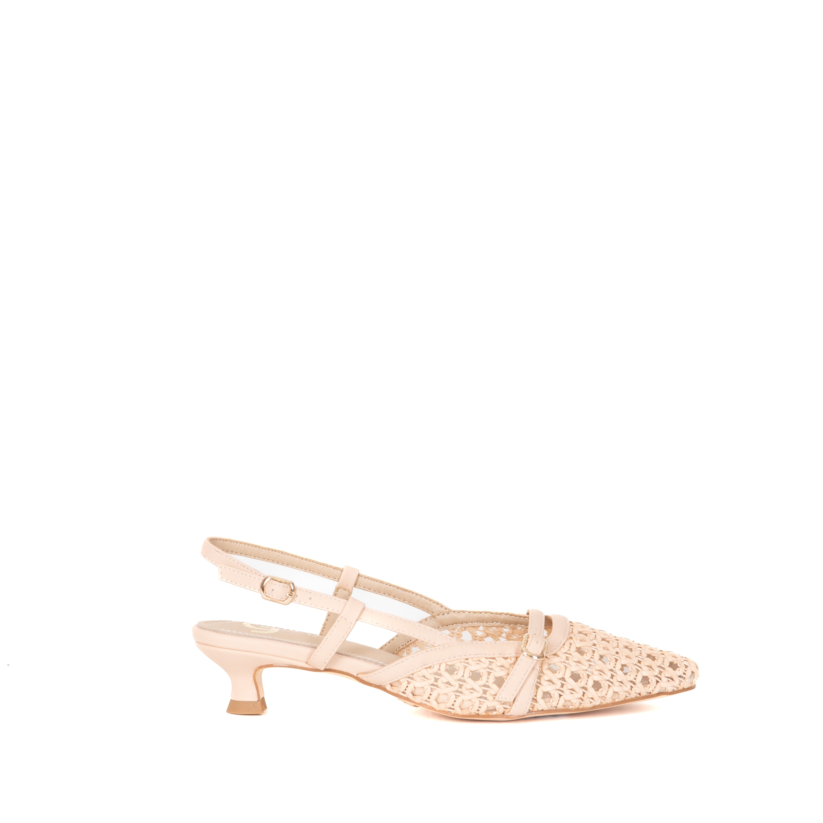DECOLLETTE SLINGBACK TRAFORATA CON FIBBIETTA