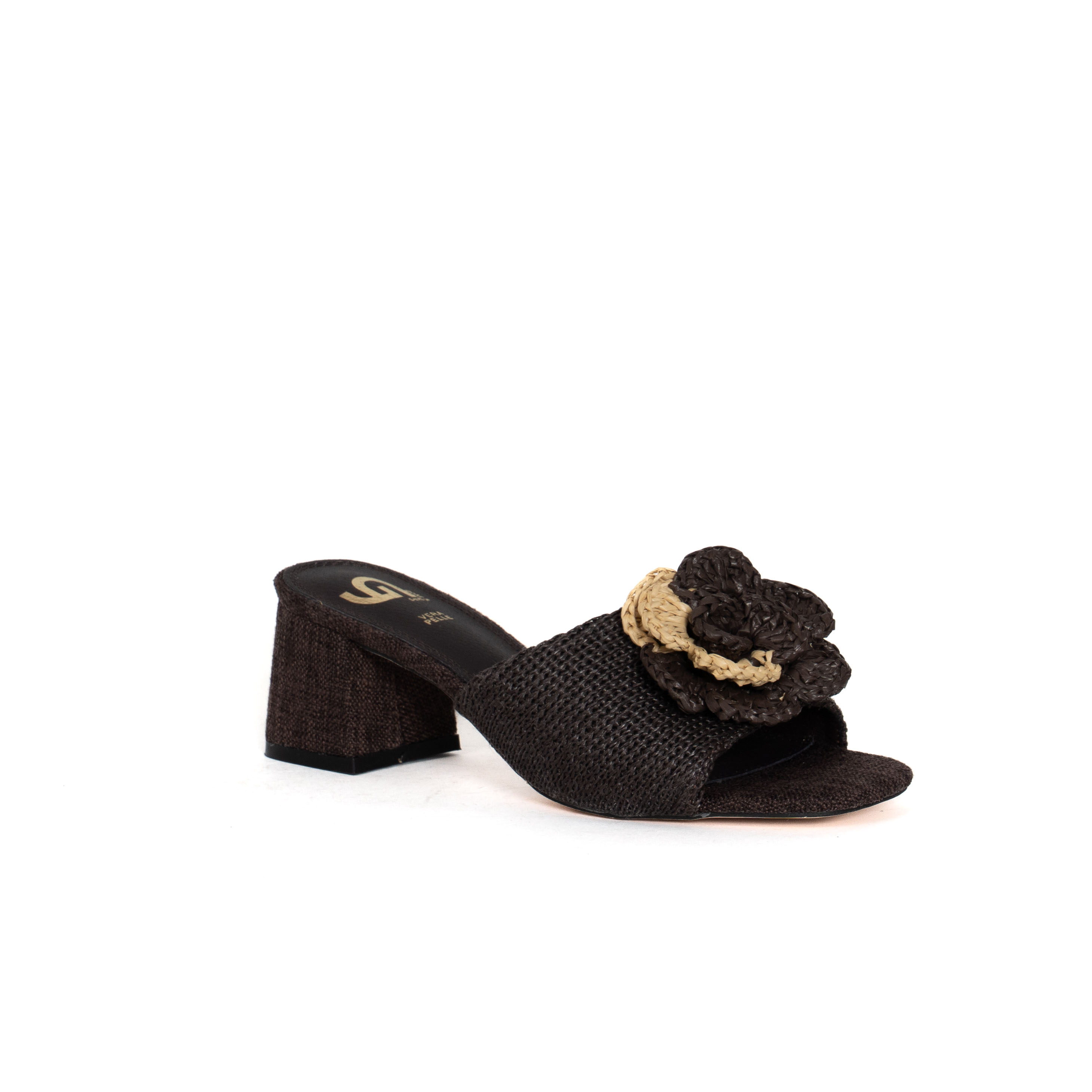SANDALO SABOT CON DECORAZIONE FLOREALE