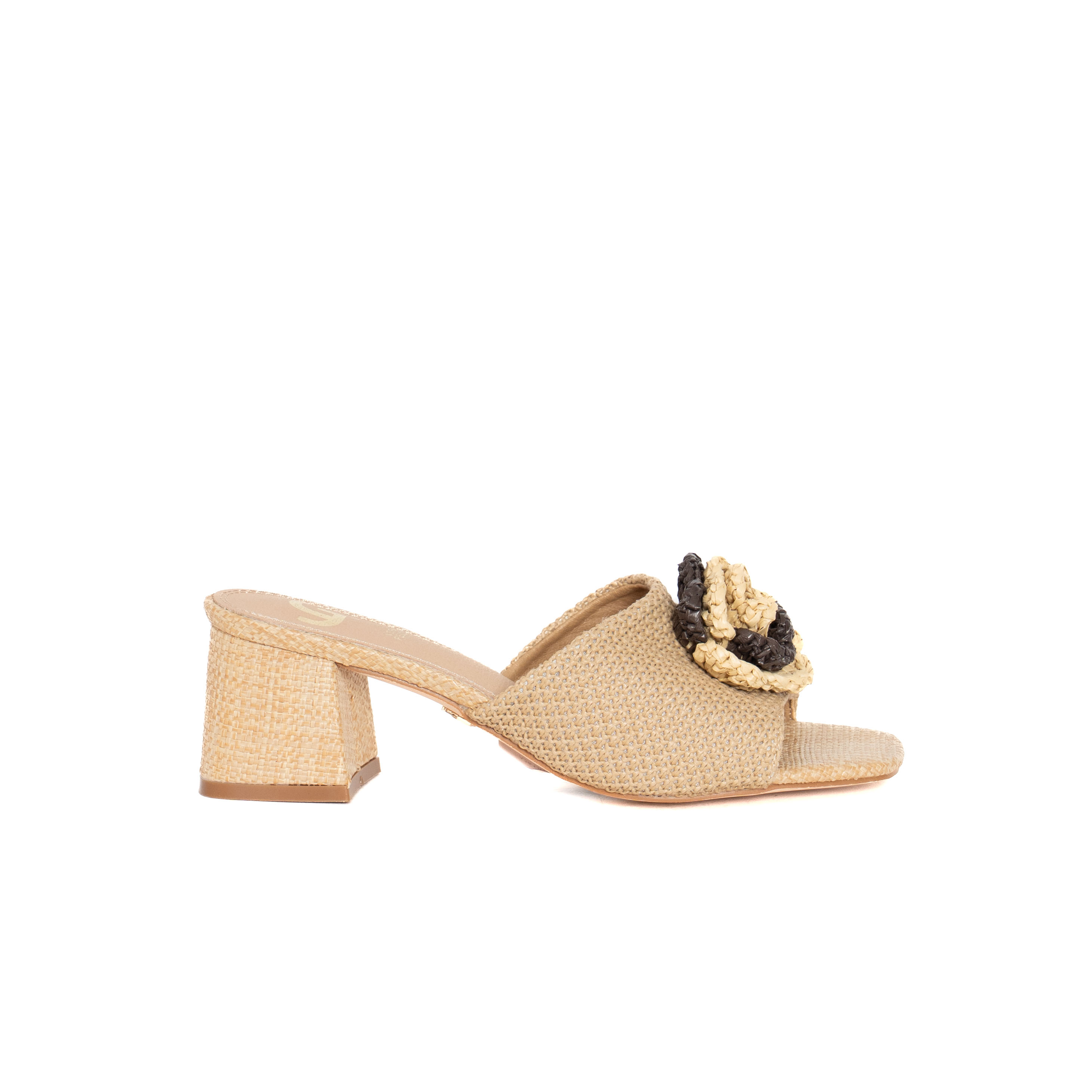 SANDALO SABOT CON DECORAZIONE FLOREALE