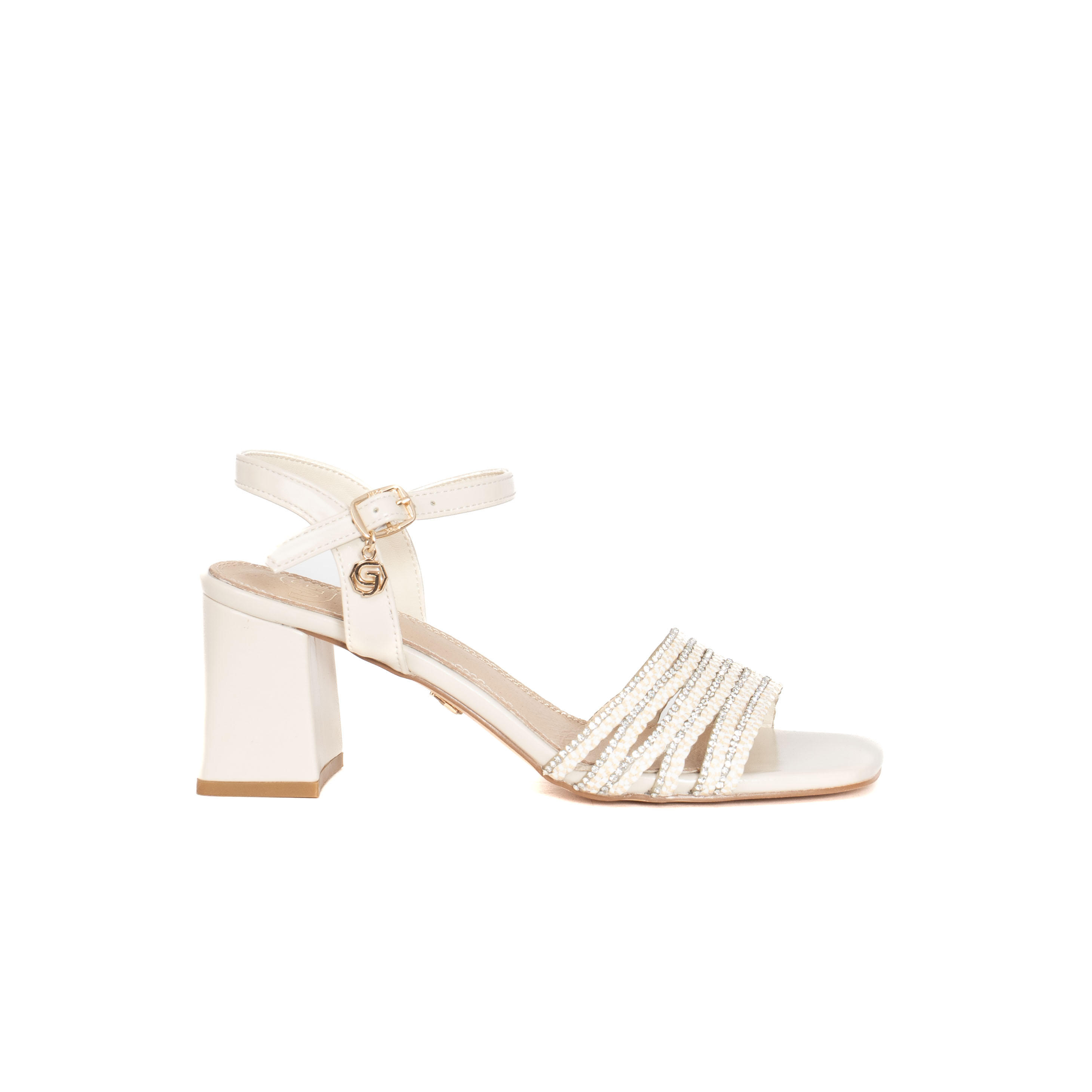 SANDALO CON CINTURINI STRASS