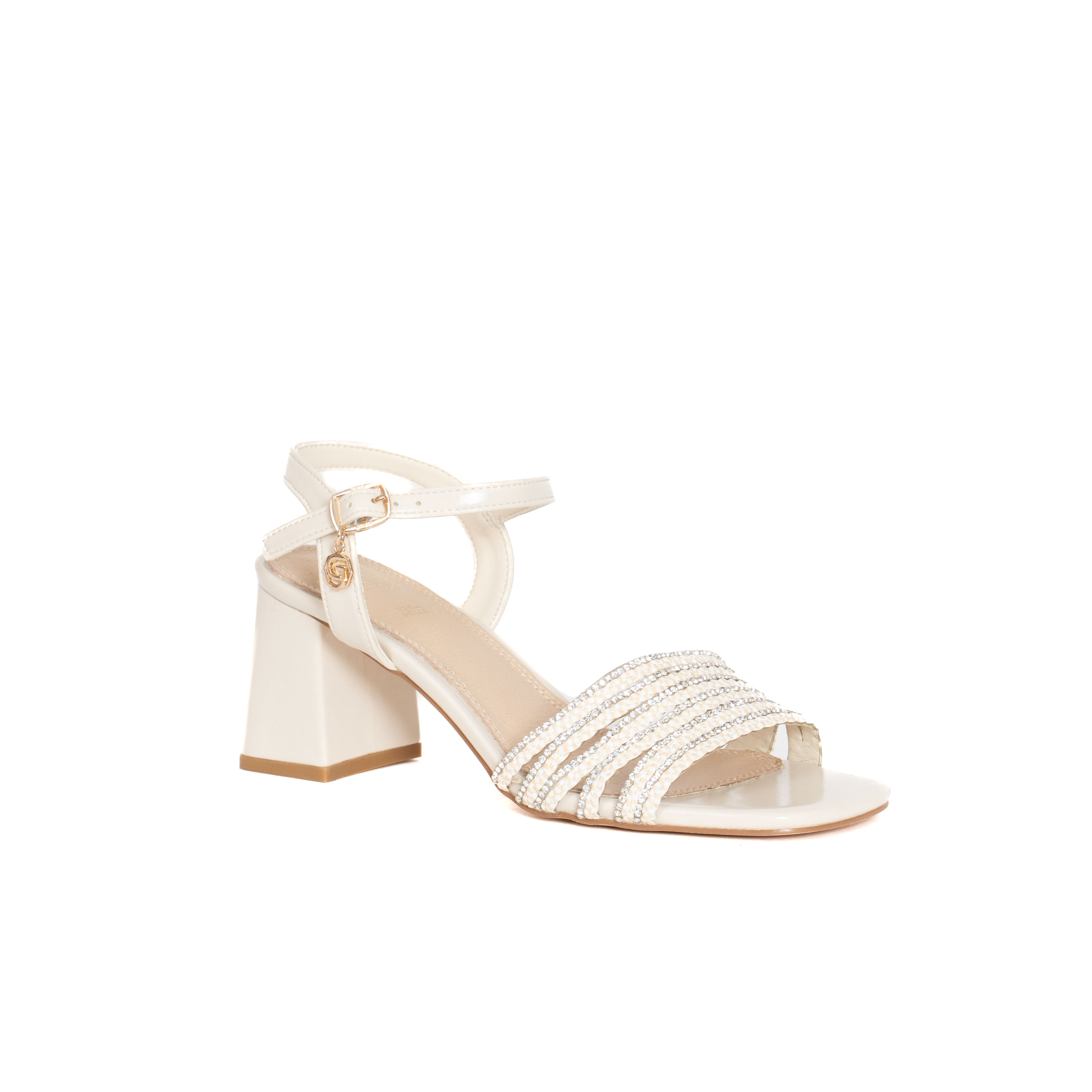 SANDALO CON CINTURINI STRASS