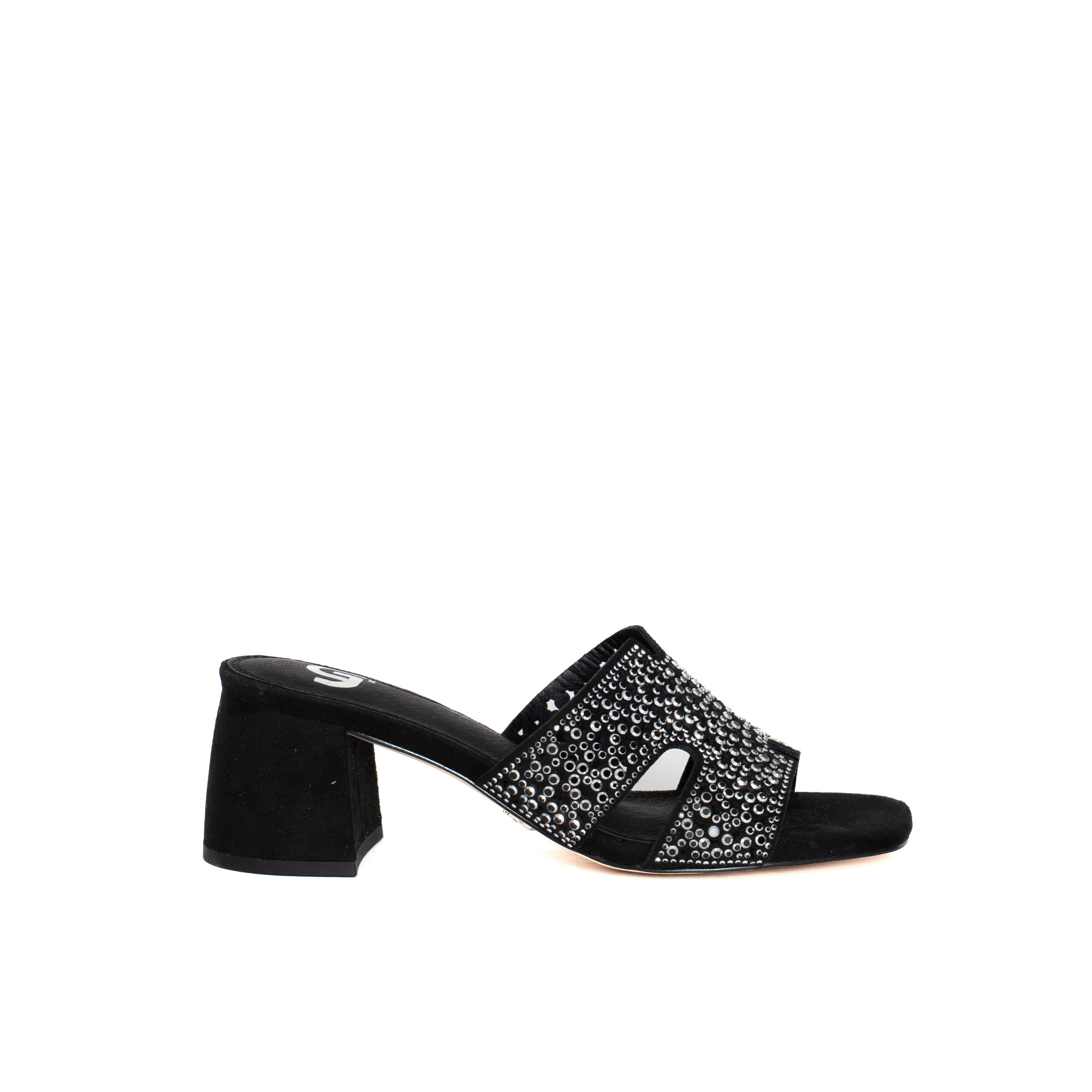 SANDALO SABOT CON FASCIA IN STRASS