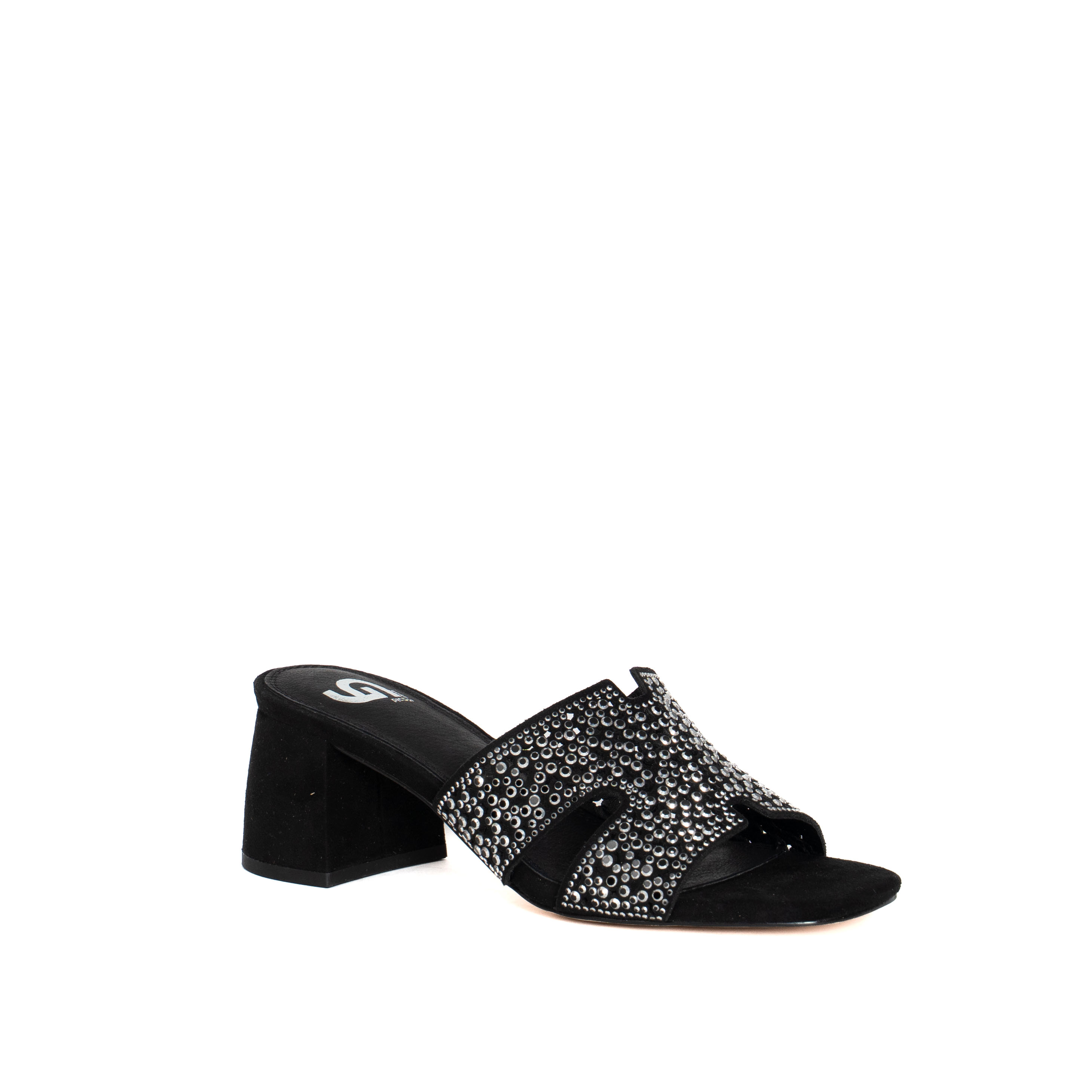 SANDALO SABOT CON FASCIA IN STRASS