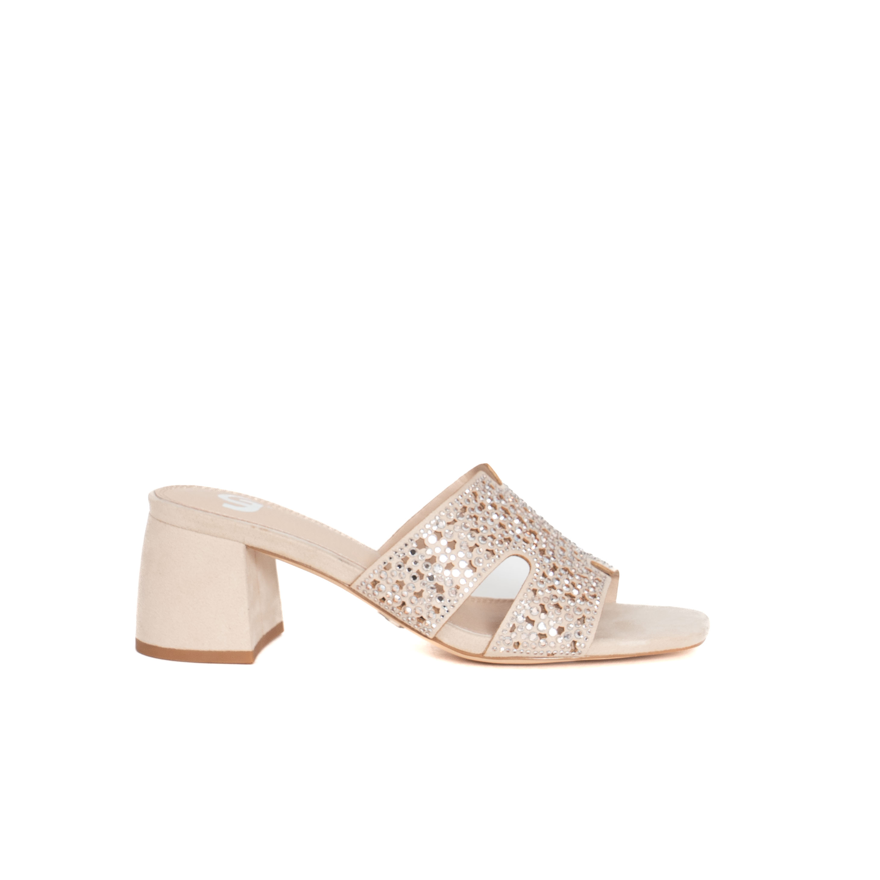 SANDALO SABOT CON FASCIA IN STRASS