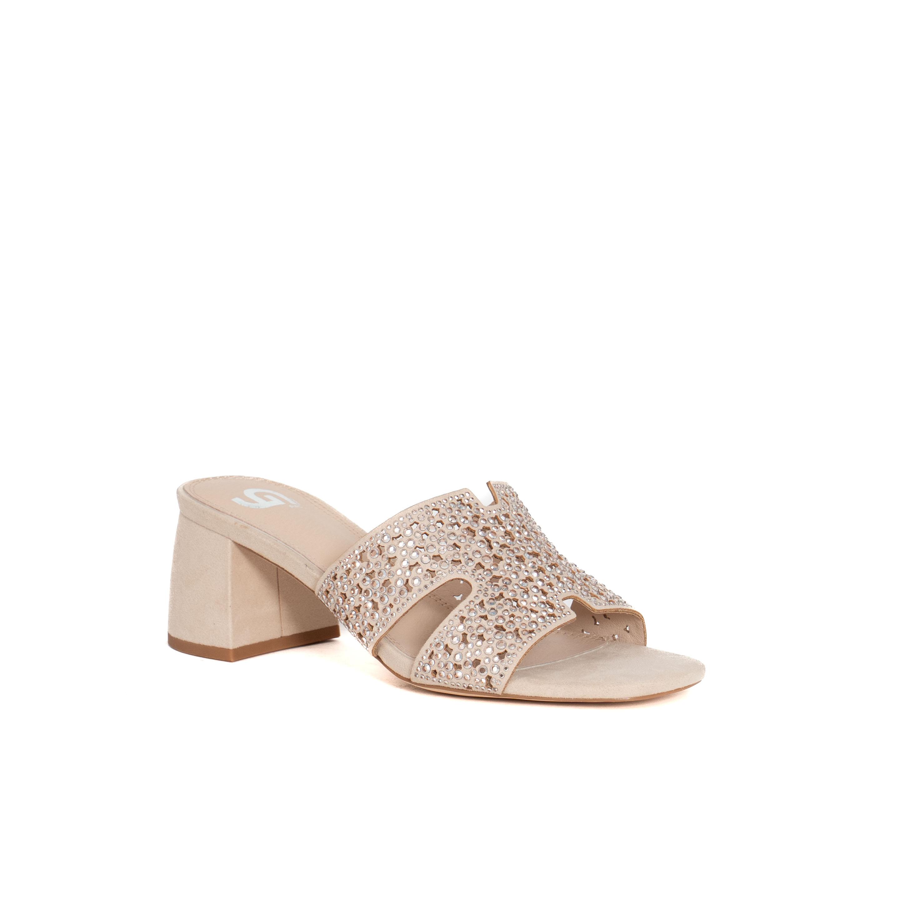 SANDALO SABOT CON FASCIA IN STRASS