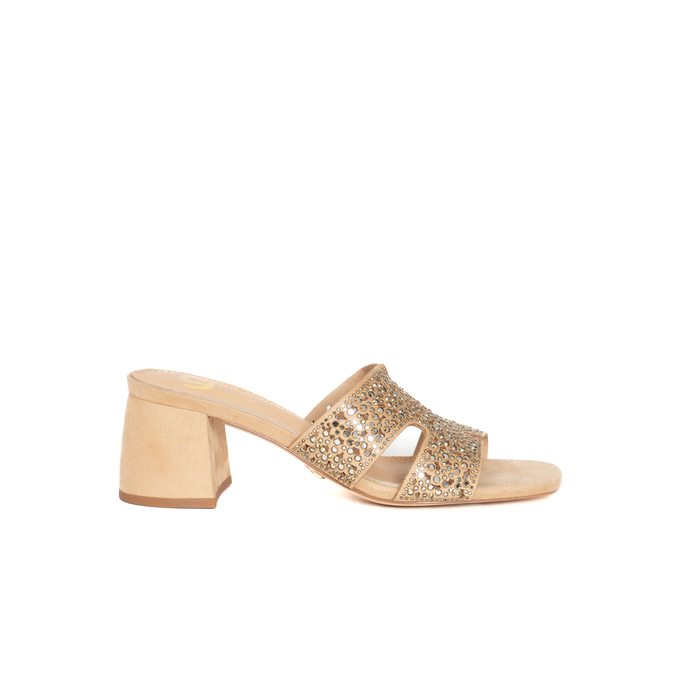 SANDALO SABOT CON FASCIA IN STRASS